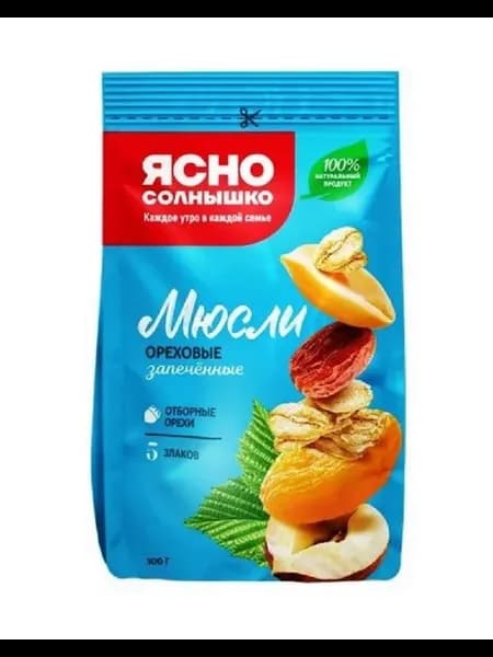 Мюсли запечённые Ореховые, 300 гр