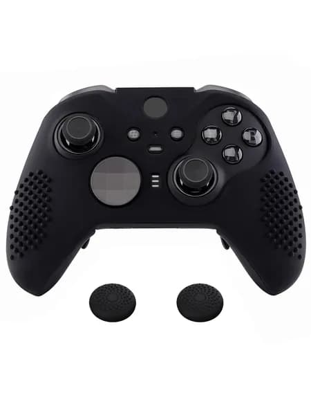 eXtremeRate черный силиконовый чехол для Xbox Elite Series 2, Elite 2 Core, защитная накладка с насадками на стики, противоскользящий для комфортной игры