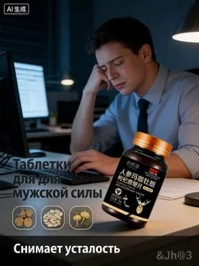 Комплекс для мужчин Энергия и Сила, растительный экстракт для повышения выносливости и тонуса, спортивное питание