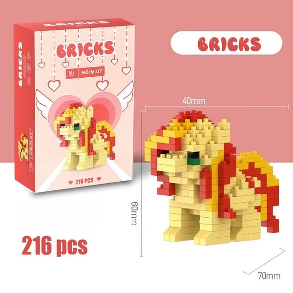 Мини-конструктор, 3D фигурка/игрушка из мультиков,