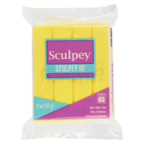 Полимерная глина Sculpey III 072 цвет желтый 57 гр.