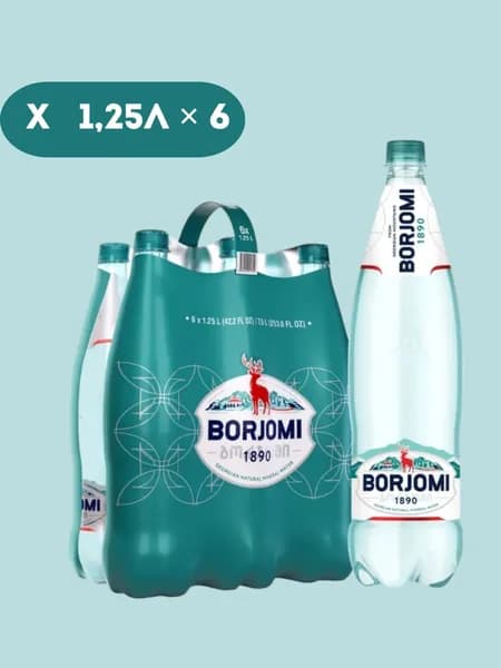 Borjomi Вода Газированная 1250мл. 6шт