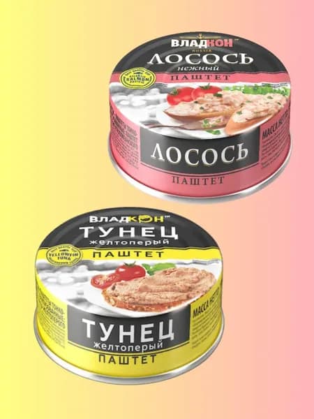 Ассорти паштетов Владкон, 2 шт по 100 г