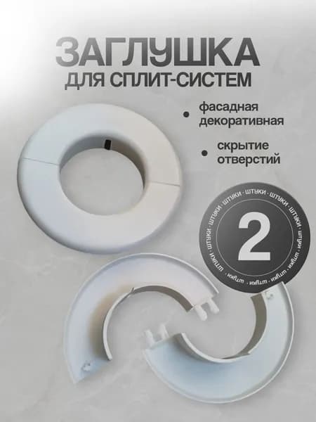 Заглушка фасадная для сплит систем 2шт.