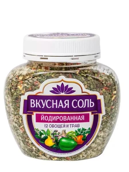 Соль12 овощей и трав, йодированная, Вкусная соль, 400г