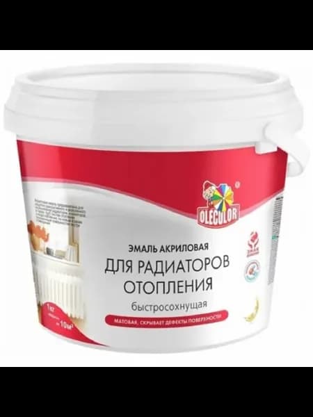 Эмаль акриловая для радиаторов отопления, 0,5 кг