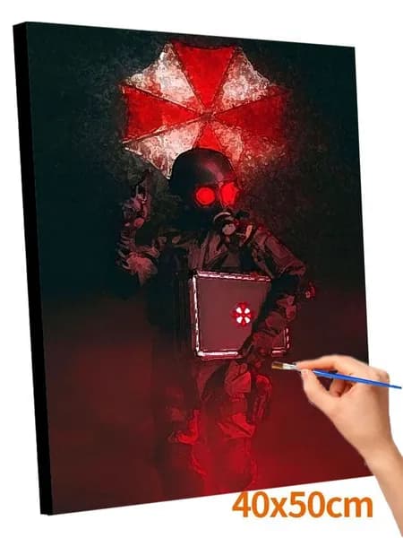 Картина По Номерам Для Взрослых Начинающих, 40x50см,Resident Evil 2 Игровой Фильм