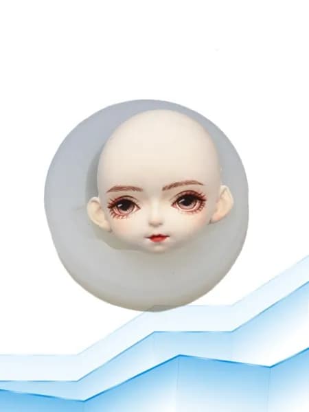 Силиконовая форма для головы куклы