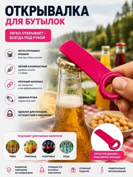 Открывалка, 1 шт