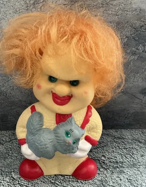 Винтажная резиновая игрушка СССР - Клоун