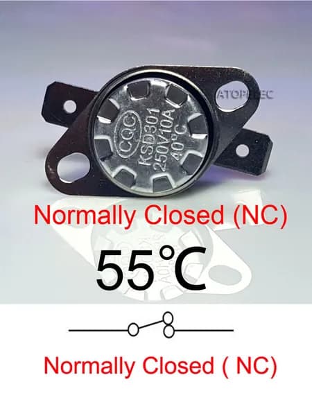 5x 55C KSD301 250V 10A нормально - закрытый выключатель температурный переключатель