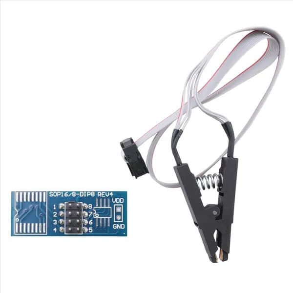 SOIC8 SOP8 клипса для программирования флэш-микросхем, адаптер SOIC8/DIP8, тест-клип для 24/25/93