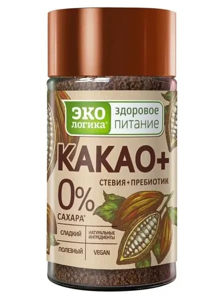 Какао "Какао плюс" растворимый 125 грамм, без сахара