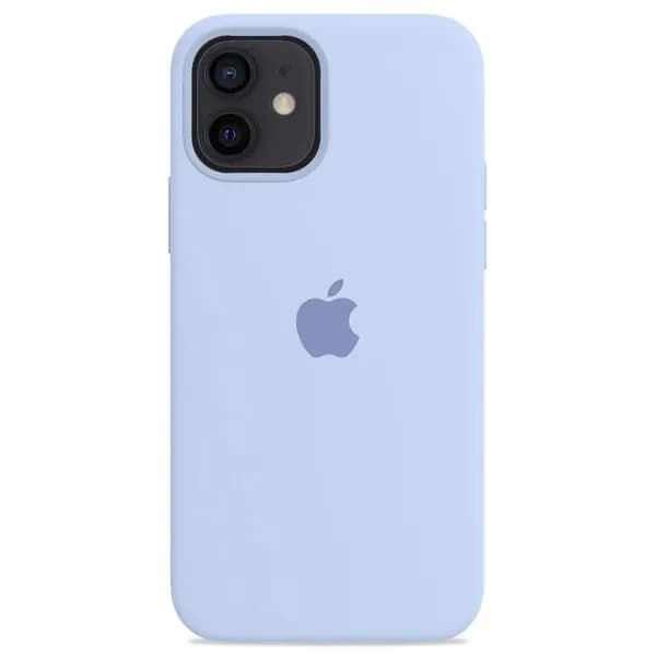 Чехол для iPhone 12 бело-голубой силиконовый, градиентный дизайн, глянцевое покрытие, нежное сочетание цветов
