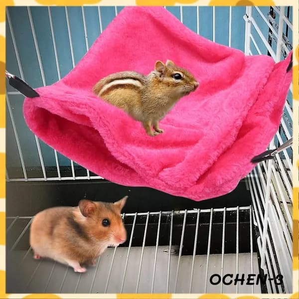 Небольшой гамак для домашних животных Розово-красный плюс размер