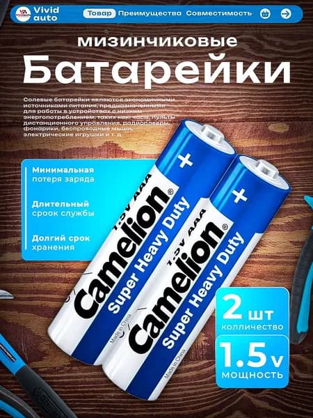 Camelion Батарейка AAA, 2 шт