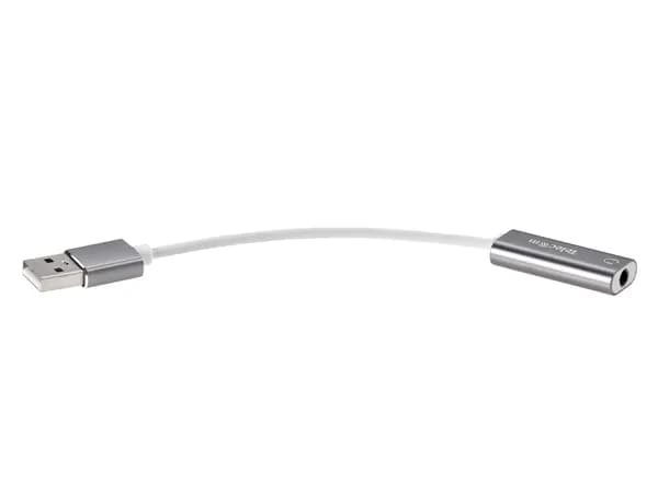 Внешняя звуковая карта USB 2.0 3.5 мм (M/F) TELECOM юсб переходник на Jack 3.5 джек аудио для компьютера ноутбука ПК прослушивания музыки наушников микрофона 10 см (TA316U)