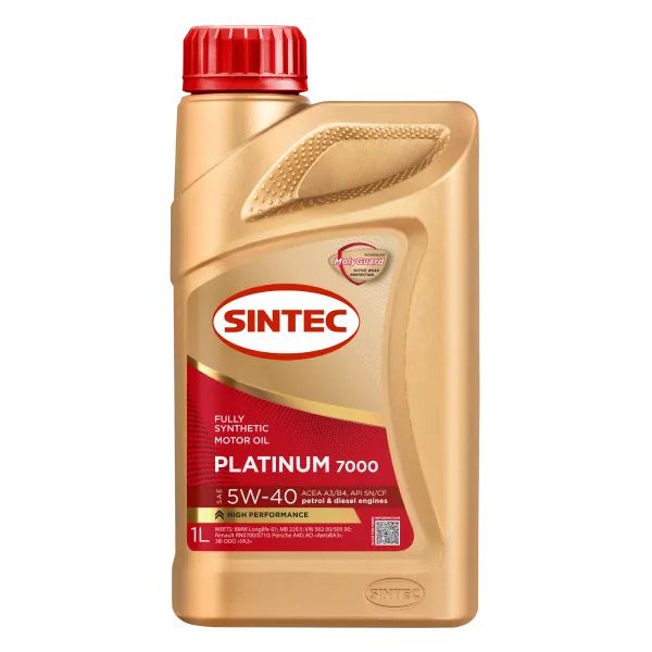 SINTEC platinum 7000 5W-40 Масло моторное, Синтетическое, 1 л