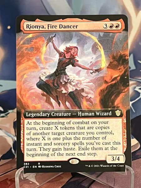 Магия сбора прокси-карт Высококачественные нефольговые карты Rionya, Fire Dancer C21 #382