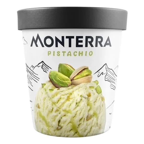 Мороженое пломбир Monterra фисташки БЗМЖ 287 г