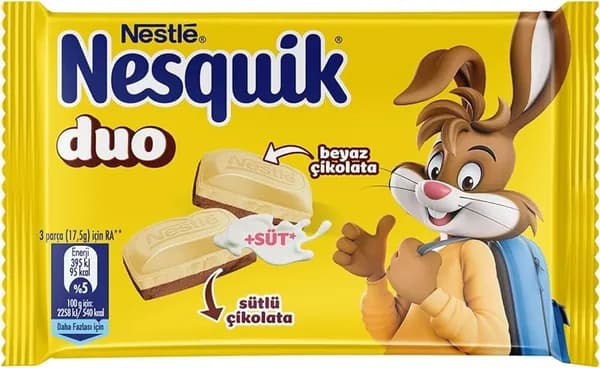 Шоколад Nesquik Duo белый-молочный 70 г