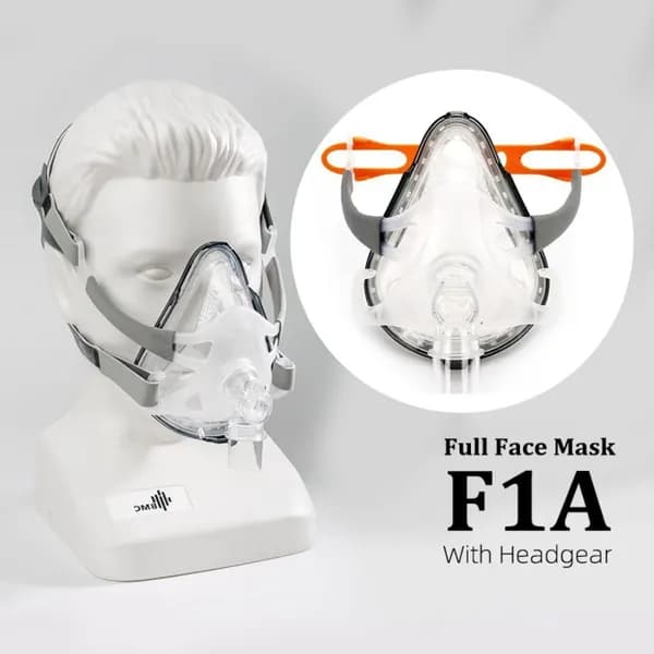 Полнолицевая маска для сипап, с креплением к голове BMC CPAP СИПАП F1A-L