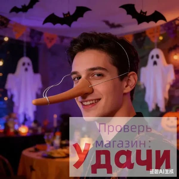 Карнавальная маска для длинного носа 18 см