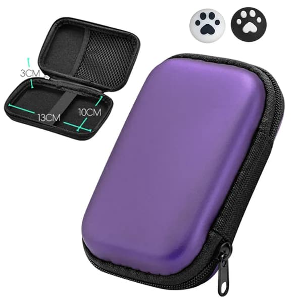 Чехол из ЭВА для карманных игровых консолей MIYOO MINI PLUS и ANBERNIC RG35XX водонепроницаемый, ударопрочный, с двумя колпачками для джойстиков