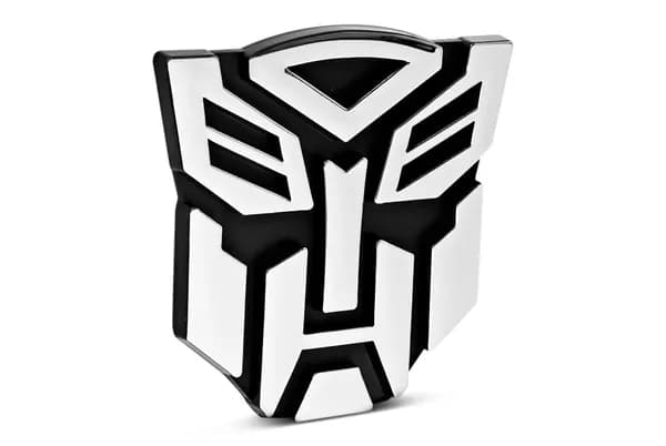 Эмблема шильдик значок Transformers Автоботы металл хром 70х70 мм