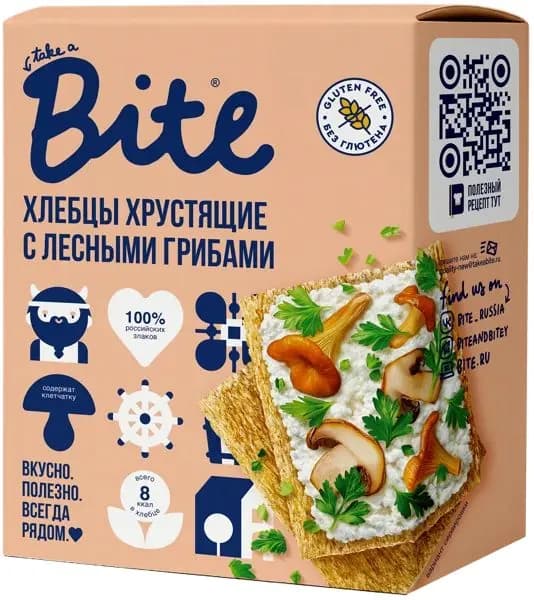 Хлебцы кукурузно-рисовые Байт лесные грибы Биофудлаб кор, 100 г