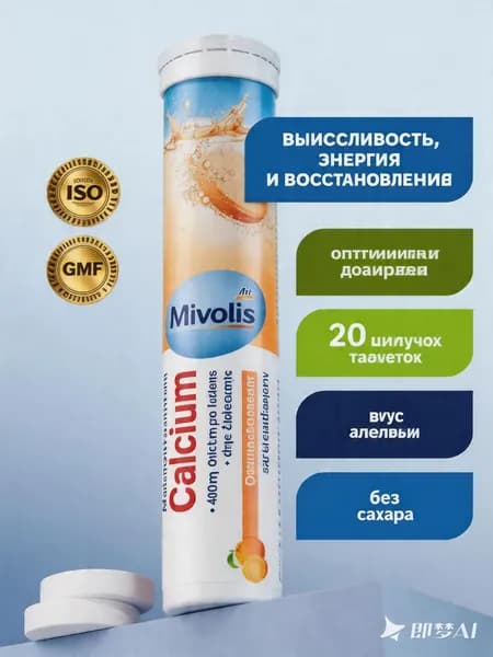 Электролитный шипучий изотоник GLS с апельсиновым вкусом, качественный комплекс для энергии, выносливости и восстановления, 20 таблеток