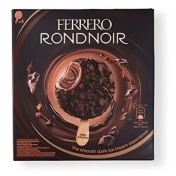 Мороженое пломбир Ferrero Rondnoir Эскимо со вкусом какао в тёмной глазури БЗМЖ 200 г