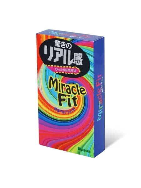 Презервативы японские Sagami Miracle Fit, 10 шт. Ультратонкие, реалистичная форма