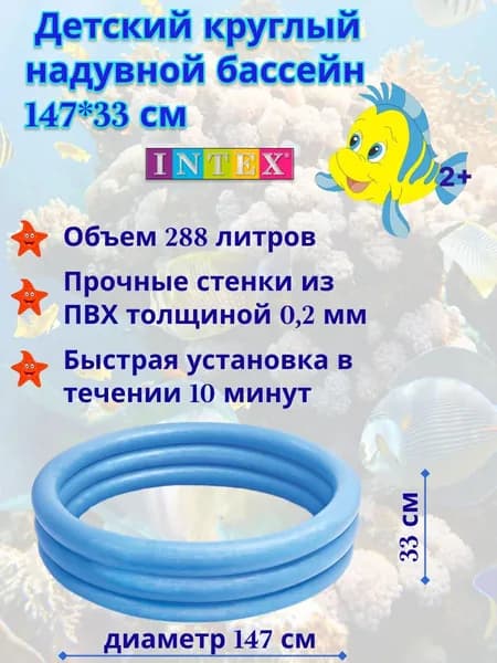 Детский круглый надувной бассейн