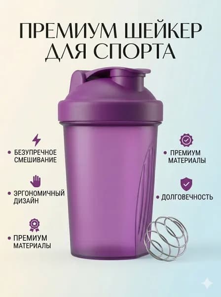Шейкер спортивный, 400 мл