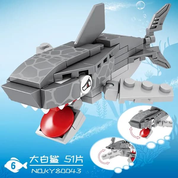 Конструктор Насекомые и морские обитатели, совместимый с Lego