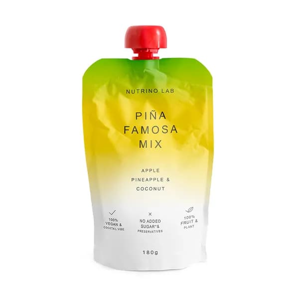 Пюре фруктовое Pina Famosa Mix Яблоко, ананас, кокос без сахара, Nutrino Lab, 180 г, Республика Сербия