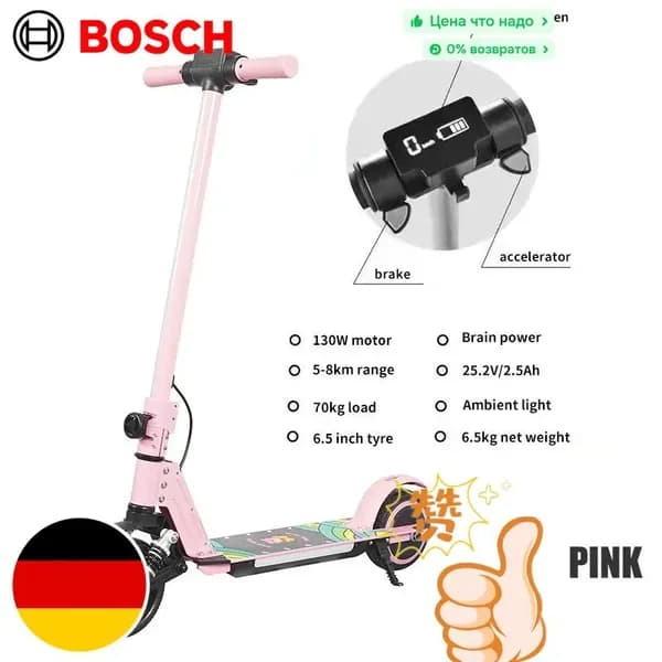 Bosch Электросамокат HBC, светло-розовый