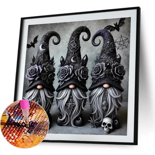 Диамантная картина Чёрный эльф в стиле абстрактного искусства, 40 40 см, для самостоятельной сборки