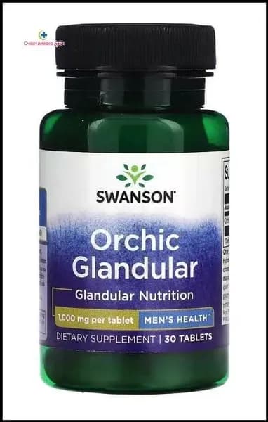 Swanson, Orchic Glandular, для мужского здоровья, 1000 мг, 30 таблеток