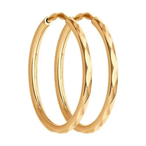 Серьги конго из золота 375 пробы