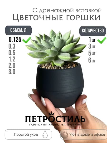 Мини-горшок для цветов 125 мл