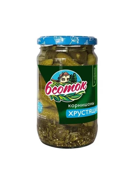 Корнишоны 6 соток хрустящие, 350 мл