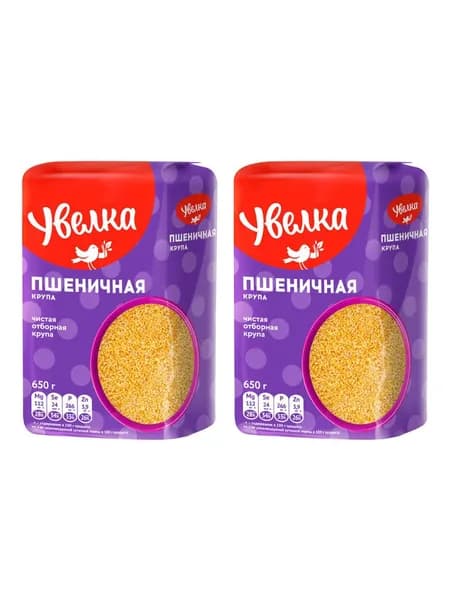 Увелка Крупа Пшеничная, 650 г, 2 уп