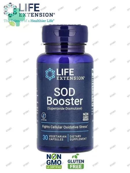 Life Extension SOD Booster, стимулирует SOD (супероксиддисмутазу), без глютена, без ГМО, вегетарианский, 30 капсул