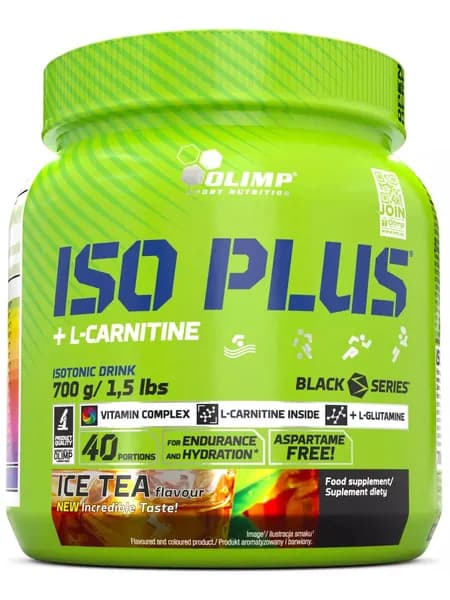 Изотоник, изотонический напиток, витамины и минералы Olimp Iso Plus Powder + L-Carnitine - 700 г, холодный чай