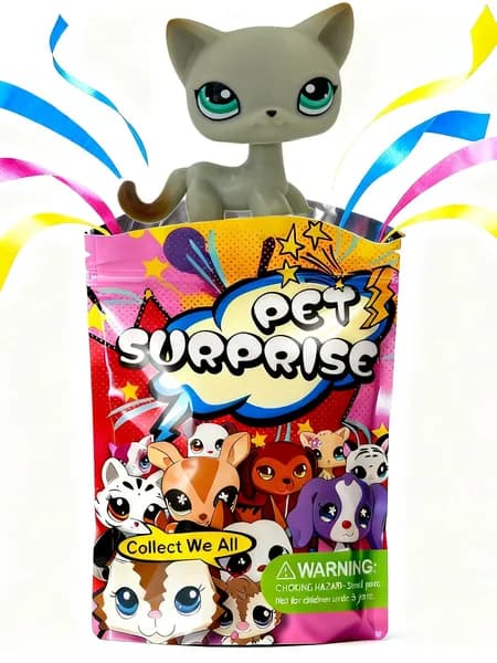 Pet Shop #391,лпс игрушки,Короткошерстная кошка,подарок для девочки(С упаковочным пакетом)