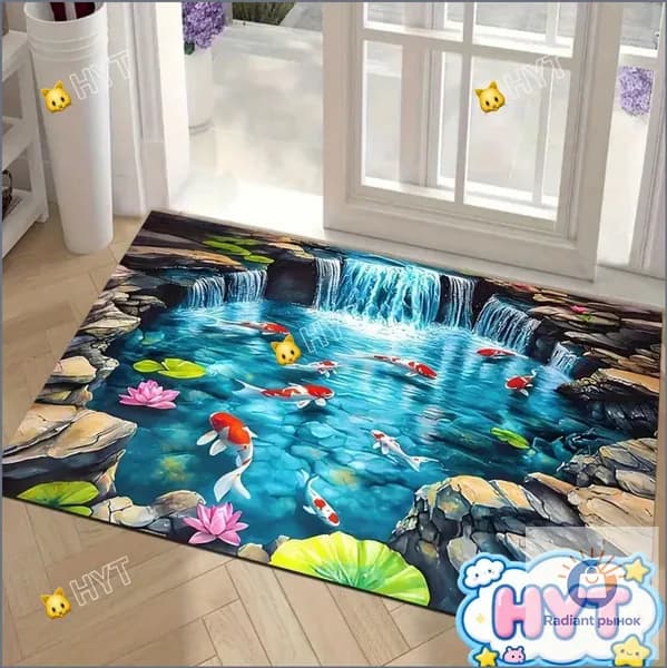Коврик для туалета котики 50x80 см