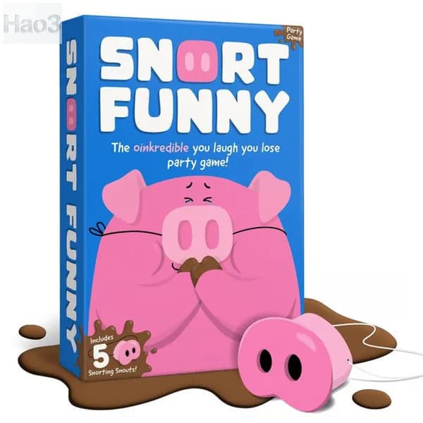 Игра на вечеринку Snort Funny с пятачками и 150 карточками вызовов