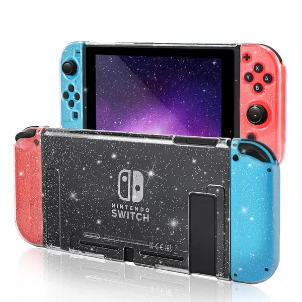 Закрепляемый чехол, совместимый с Nintendo Switch 2017, Блестящий защитный чехол, Новейшая обновленная версия для Nintendo Switch и Joy-Con Controlle